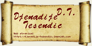 Đenadije Tešendić vizit kartica